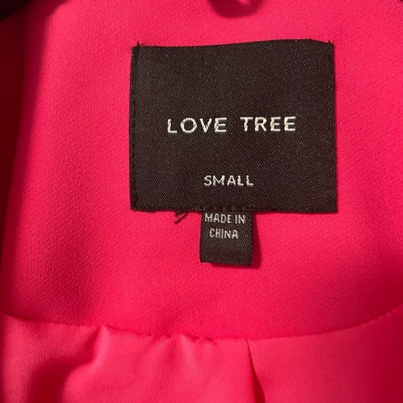 NWOT Love Tree Hot Pink Double Breasted Open Blazer. Size Small - Picture 6 of 7